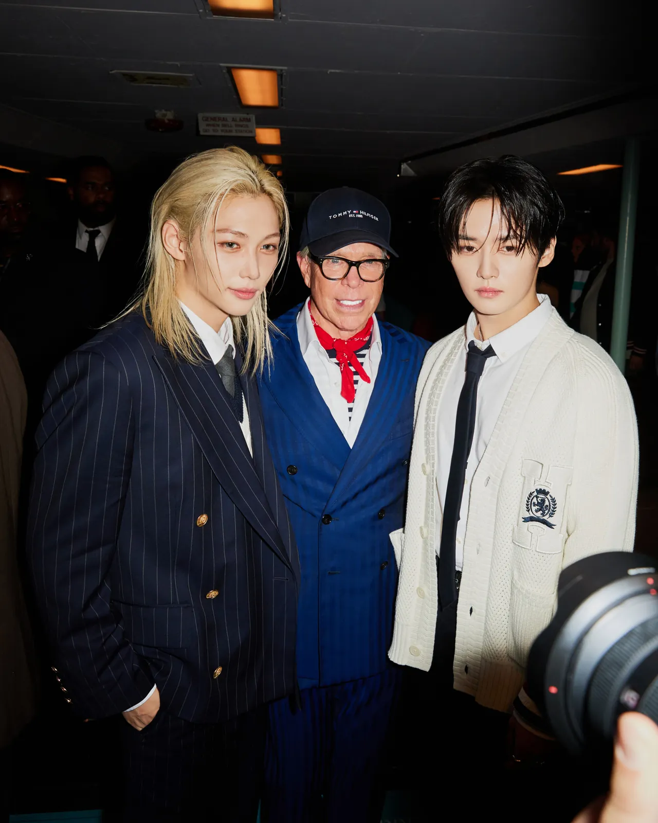 Felix and Lee Know with Tommy Hilfiger at the Spring Summer 2025 show